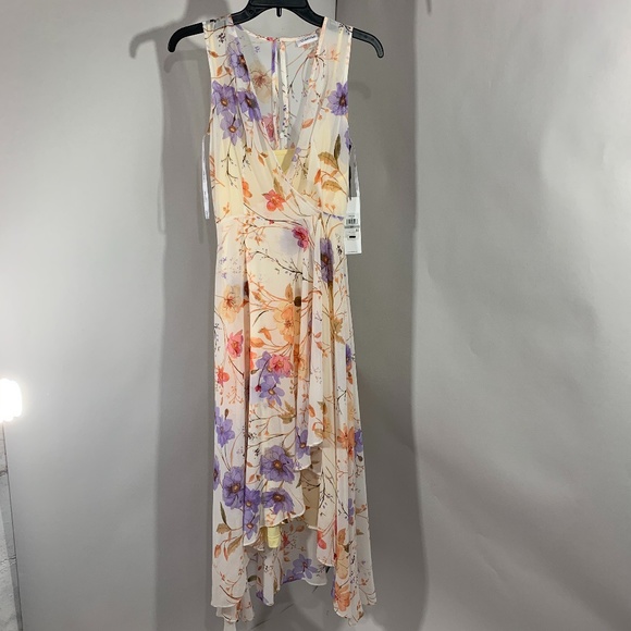 Calvin Klein Women's Petite Chiffon Sleeveless V N - Picture 1 of 8